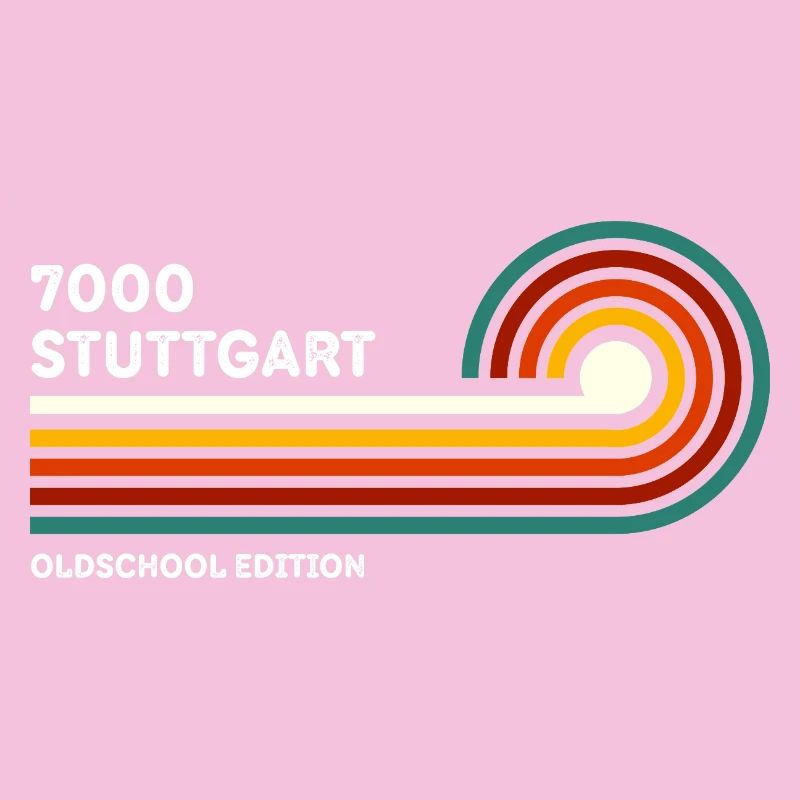 Stuttgart Retro Shirt 7000 Zip Code 80s