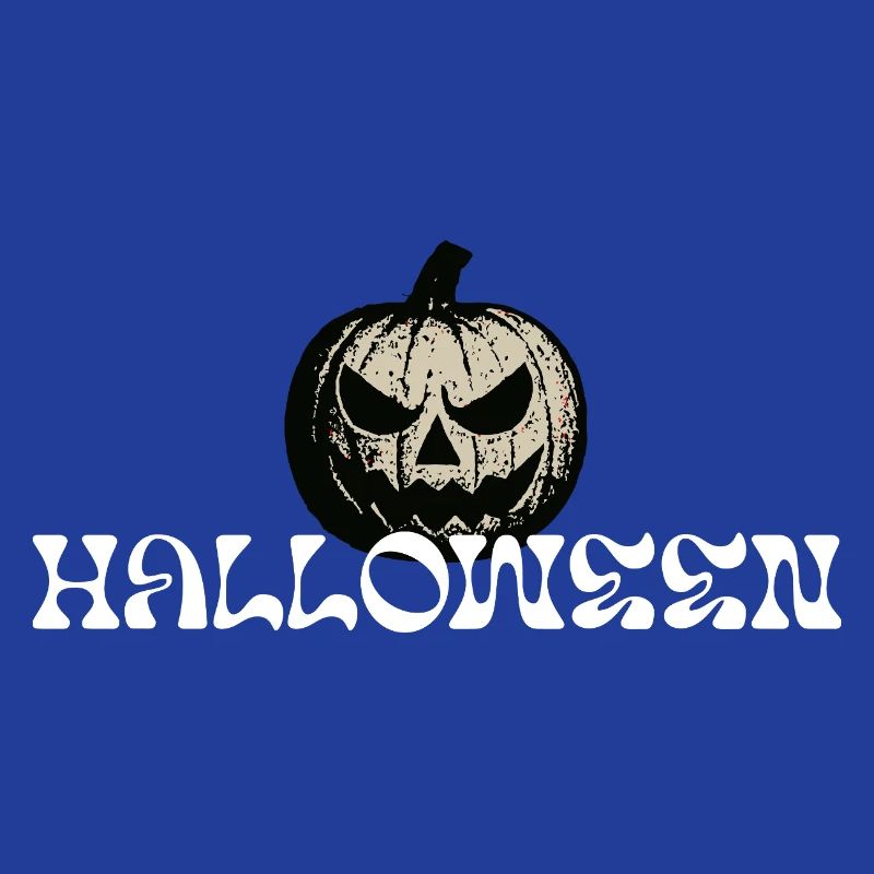 Haunted Pumpkin Halloween Textdesign