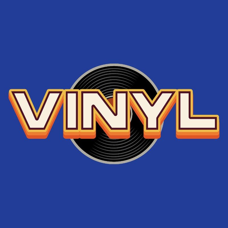 Conception typographique rétro du vinyle