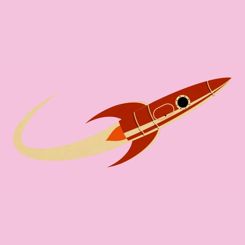 Red Space Rocket