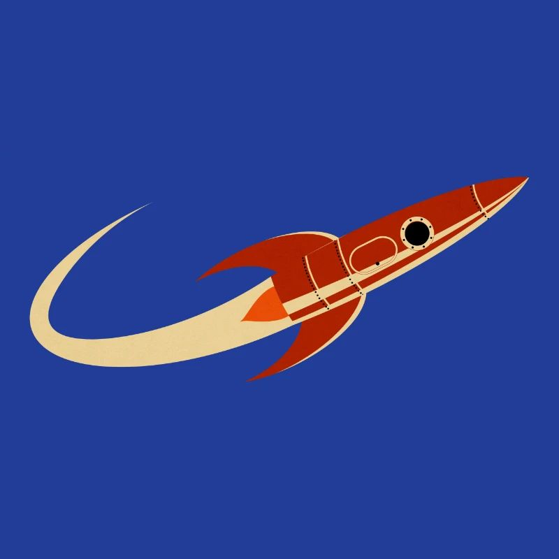 Red Space Rocket