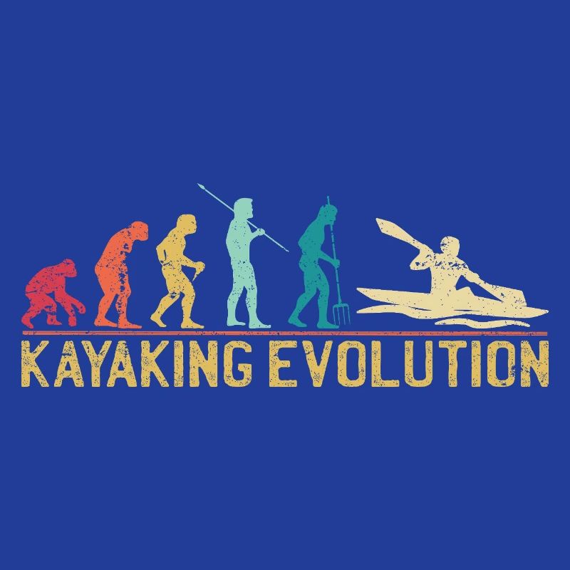Kajakfahren Evolution Illustration