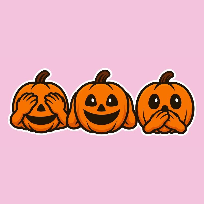 Halloween Pumpkins – The Three Wise Monkeys