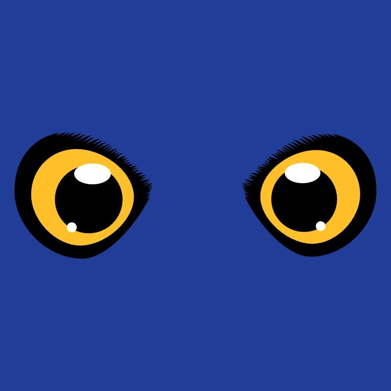 zwei leuchtende Augen einer Eule
