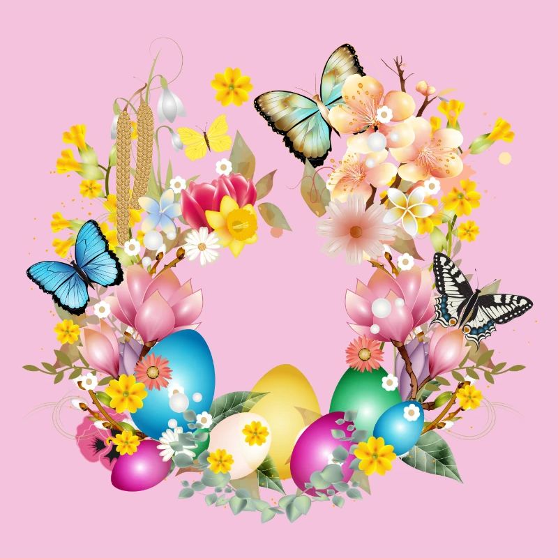 Blossoms & Easter eggs with spring-like accessories