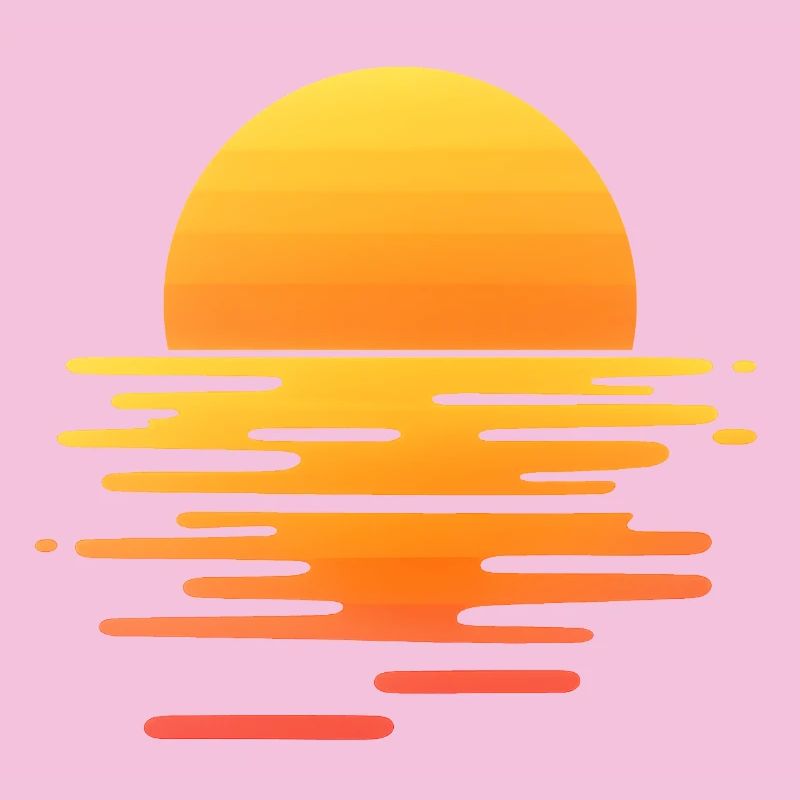 Coucher de soleil rétro