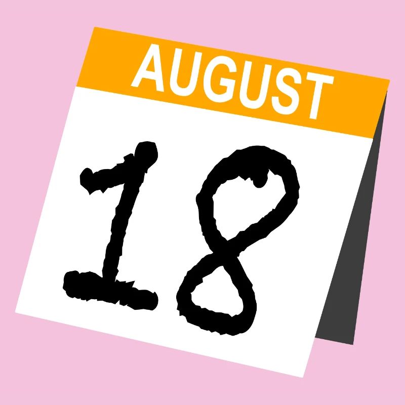 18. Geburtstag August Geschenk Kalender