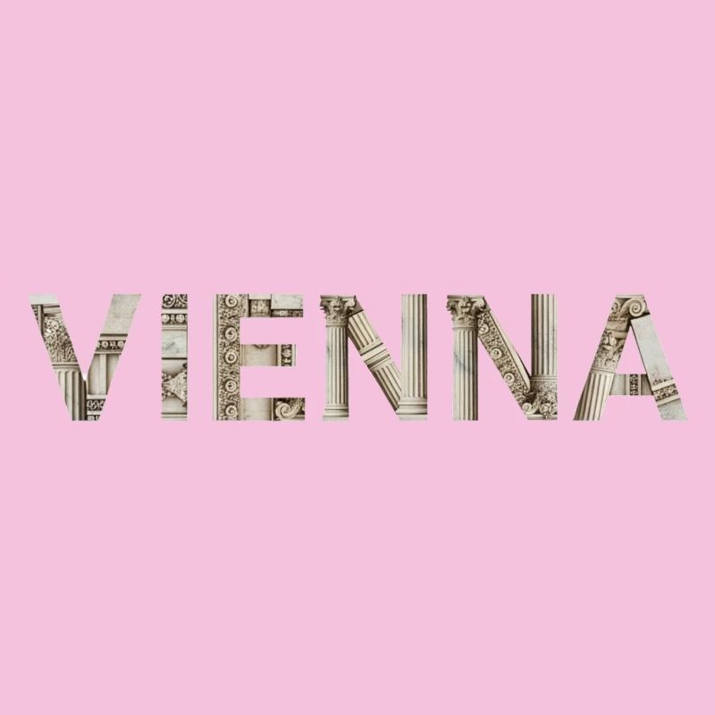 Vienna Typography with classical architecture
