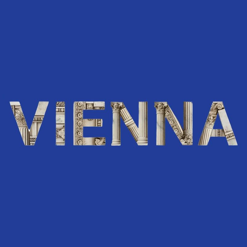 Vienna Typography with classical architecture