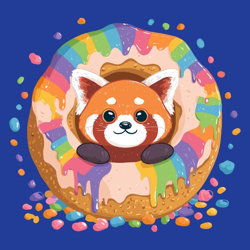 Donut Panda Regenbogen