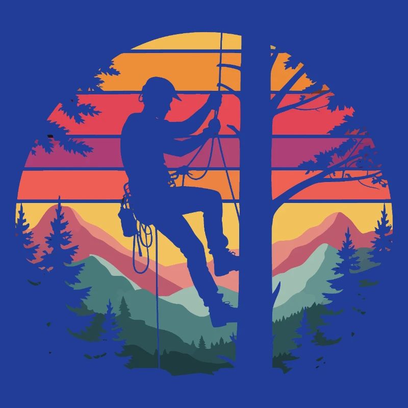 Climbers in Sunset Forest