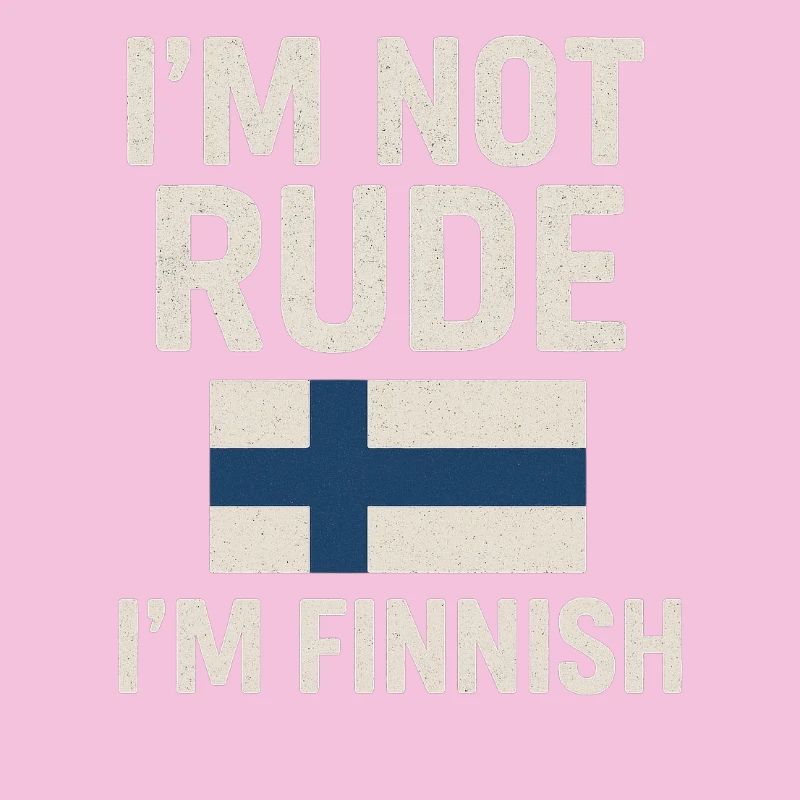 Drapeau finlandais. Pas impoli