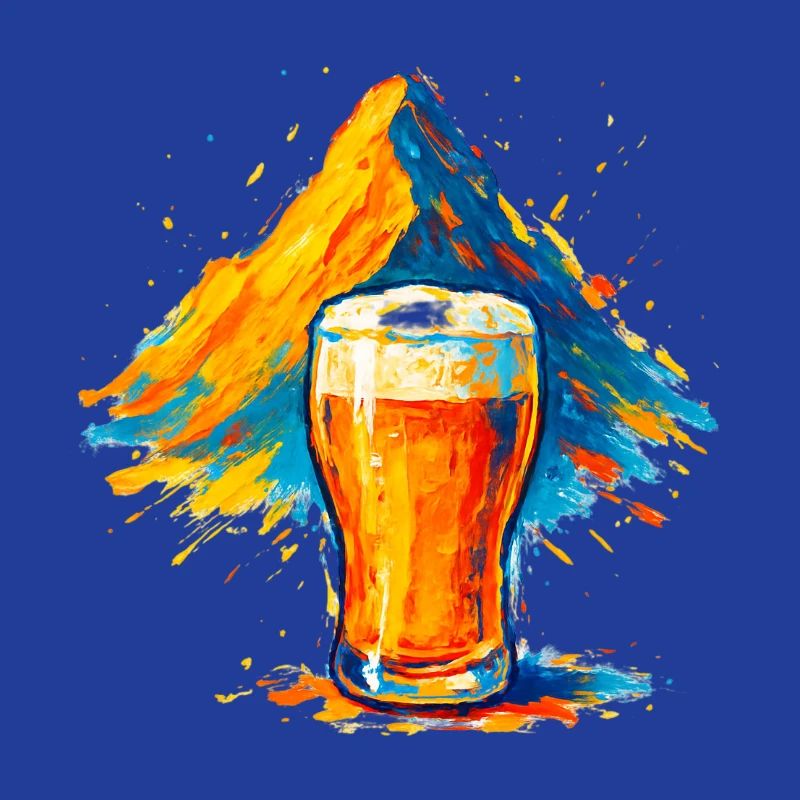 Explosion de couleurs du sommet de la bière