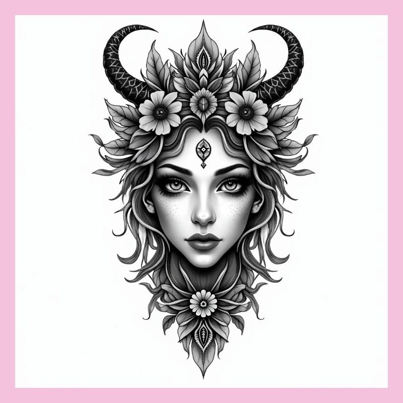 Reine cornue des fleurs