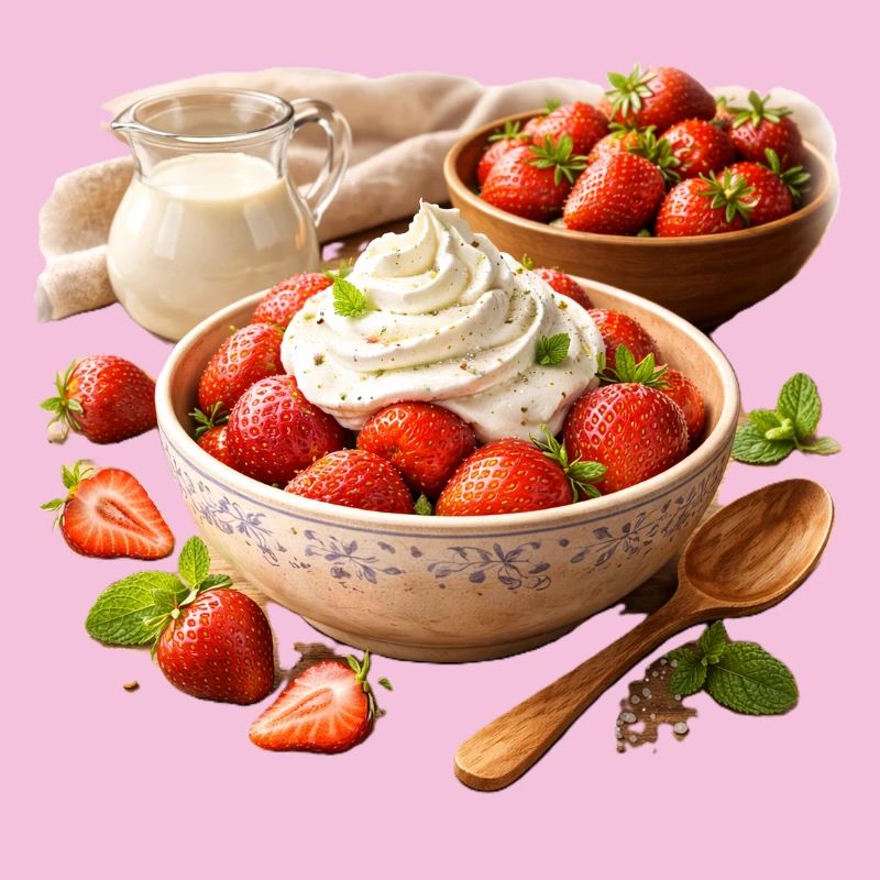 Fraises à la crème
