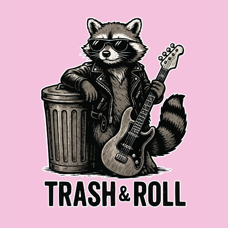 Trash & Roll Raton laveur avec guitare