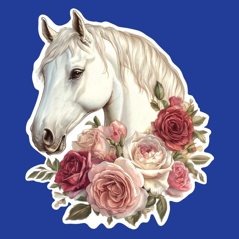 Pferd mit Blumen