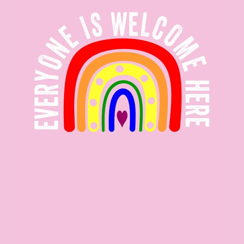 UNITY DAY Everyone is Welcome Here Boho Rainbow