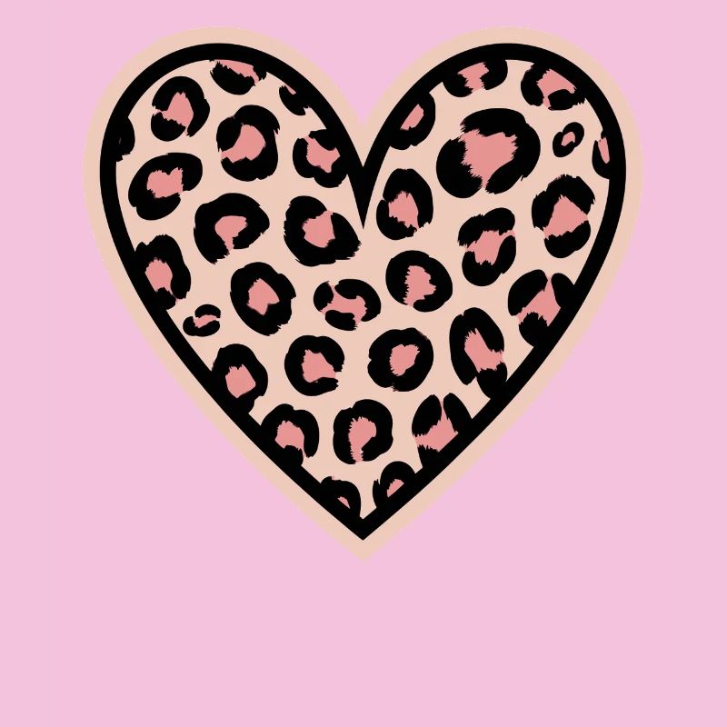 Leopard heart pattern