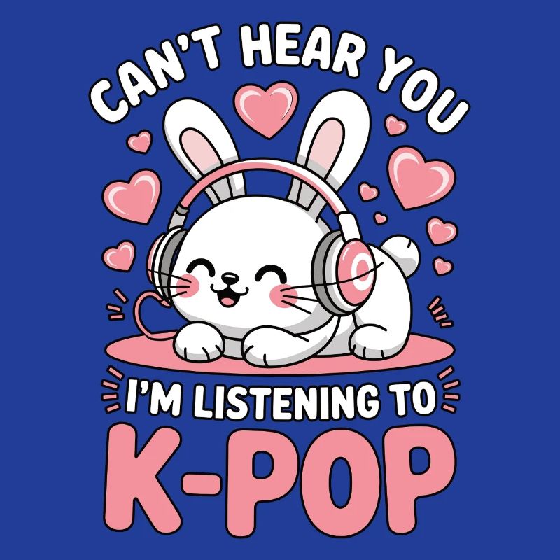 K-Pop Bunny mit Kopfhörern