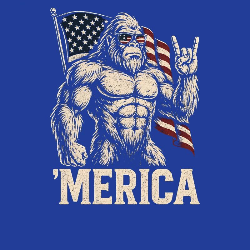 America Bigfoot Drôle 4 juillet Bigfoot Ameri