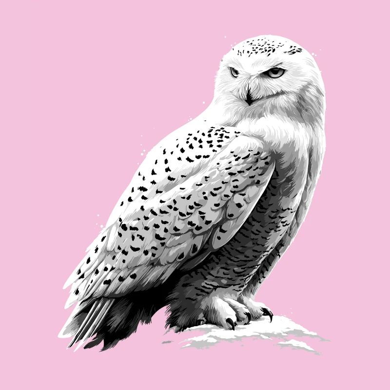 Schneeeule Weiße Eule Kauz Uhu Owl Schnee Eulen