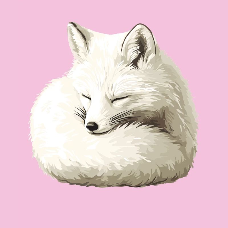 Sleeping Winter Fox