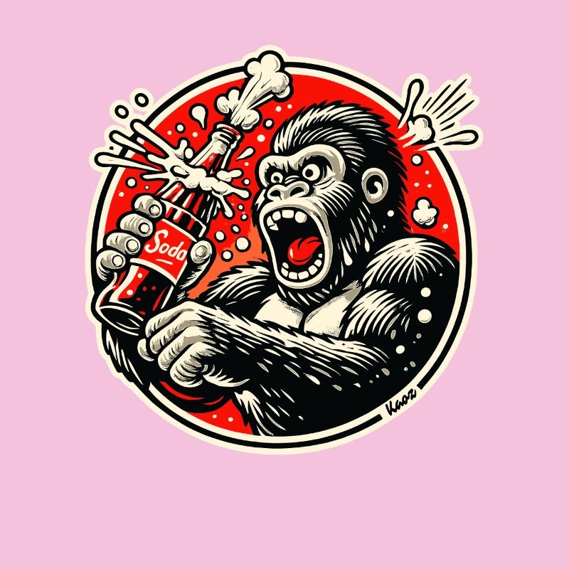 Soda Gorilla dans un comic rétro