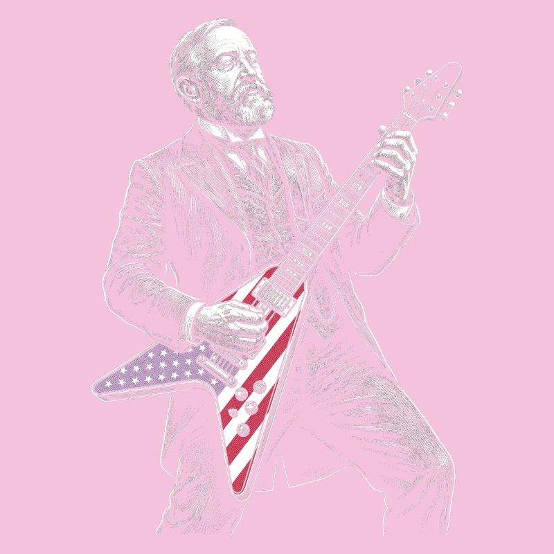 Benjamin Harrison Guitar Hero avec drapeau