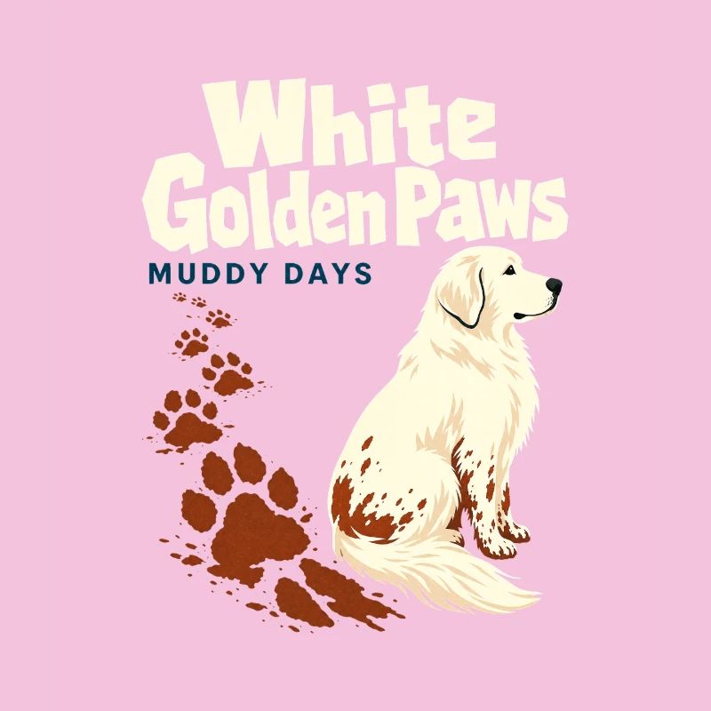 Maman du Golden Retriever blanc, Pattes dorées blanches Mudd