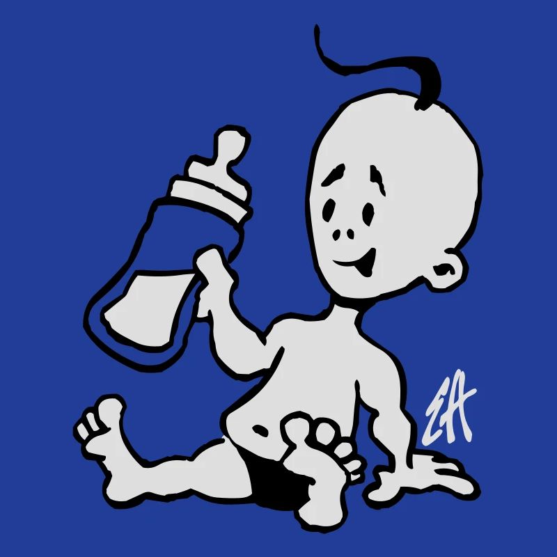 Bébé avec une bouteille de lait
