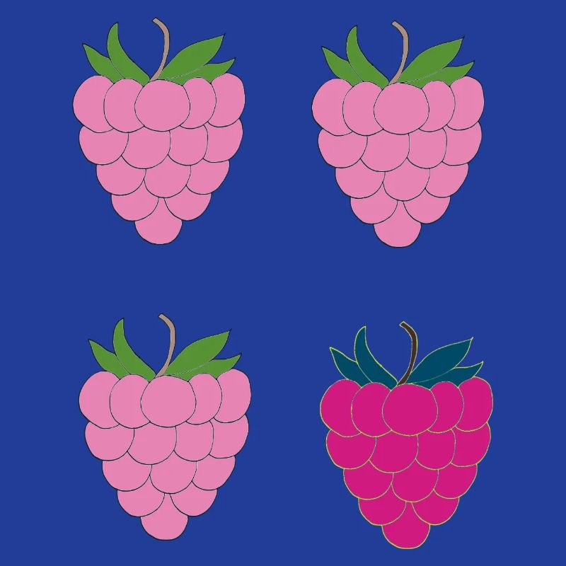 Double Raspberry Pop Art