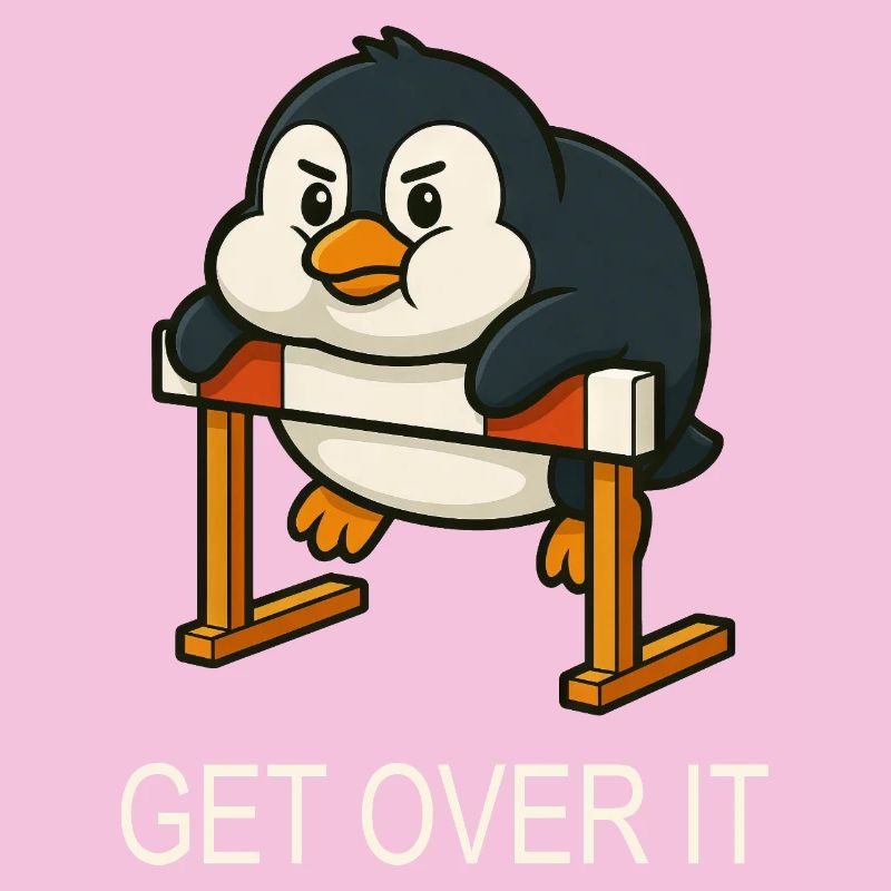 Chubby pingouin haies course citation surmontez-le