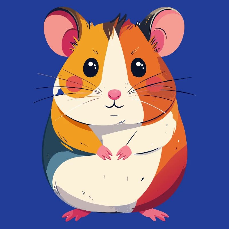 Petit motif coloré de patchwork de hamster mignon