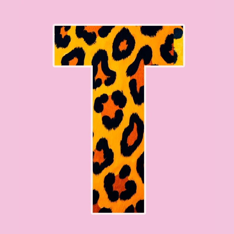 Leopard_Buchstabenmuster_ _T