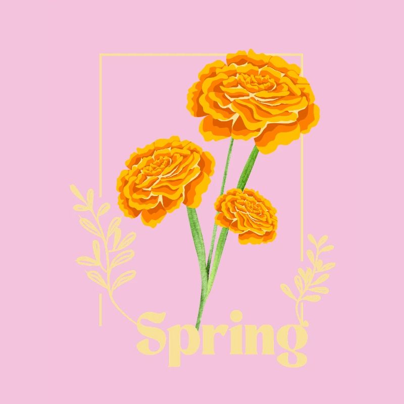 Spring Blumen Orange