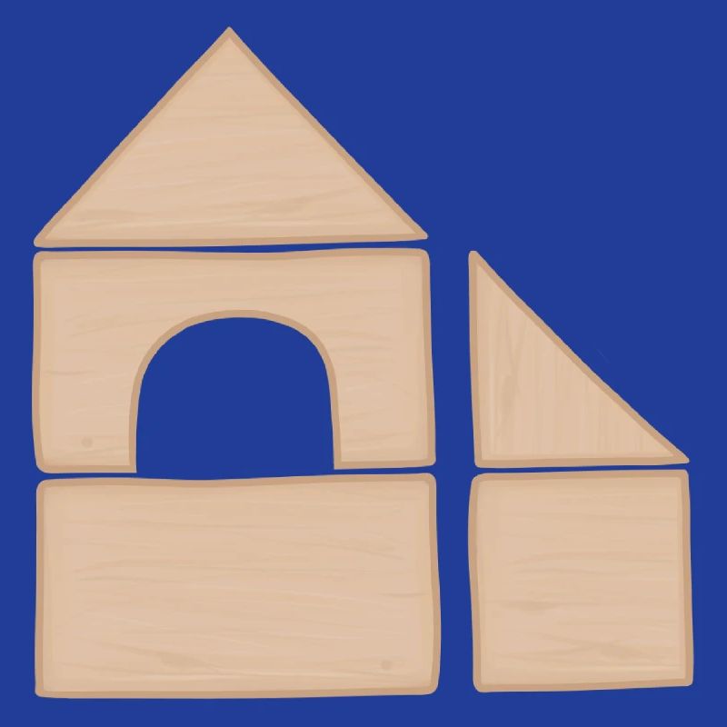 Modèle de construction de maisons en blocs de construction en bois