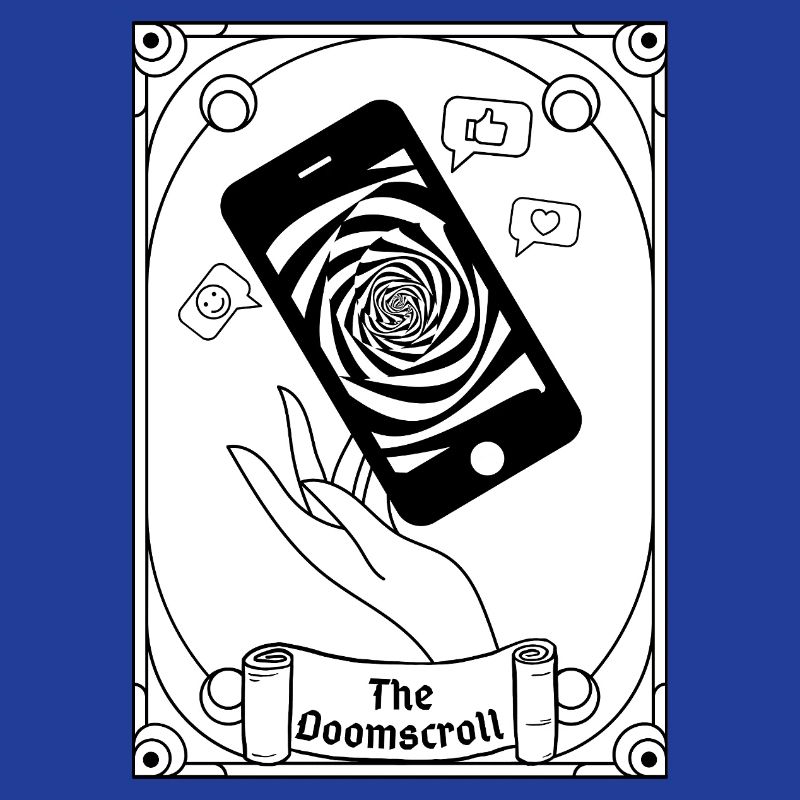Doomscroll Brainrot Smartphone Tarot