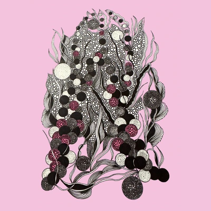 Monochrome Botanical Dotted Fabrics