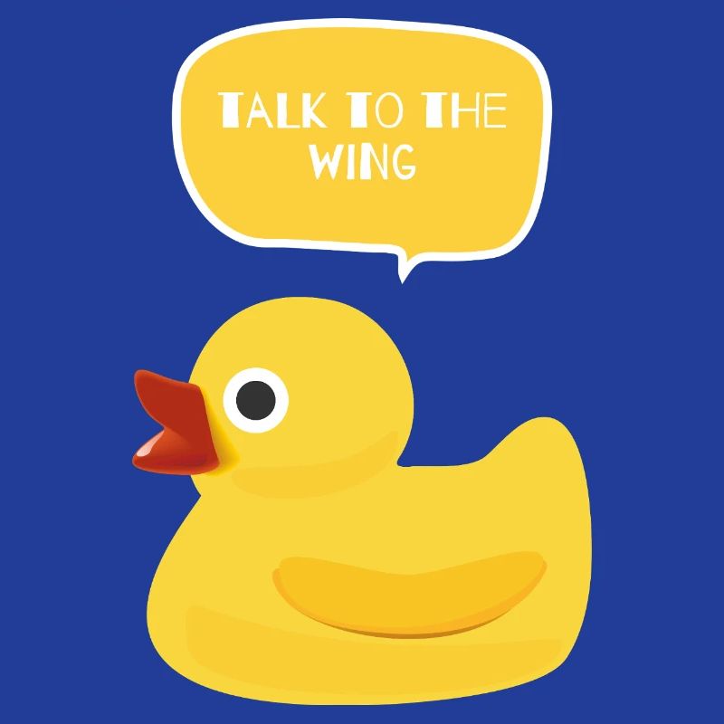Parlez à la conception du canard ailé