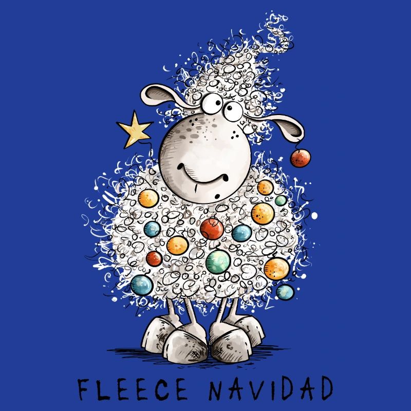 Fleece Navidad Weihnachtsschaf Cartoon Schaf
