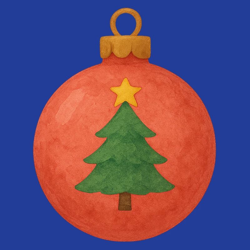 Weihnachtskugel mit Tannenbaum