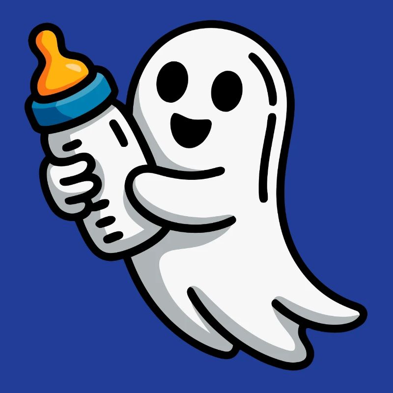 Geist mit Schnuller Illustration