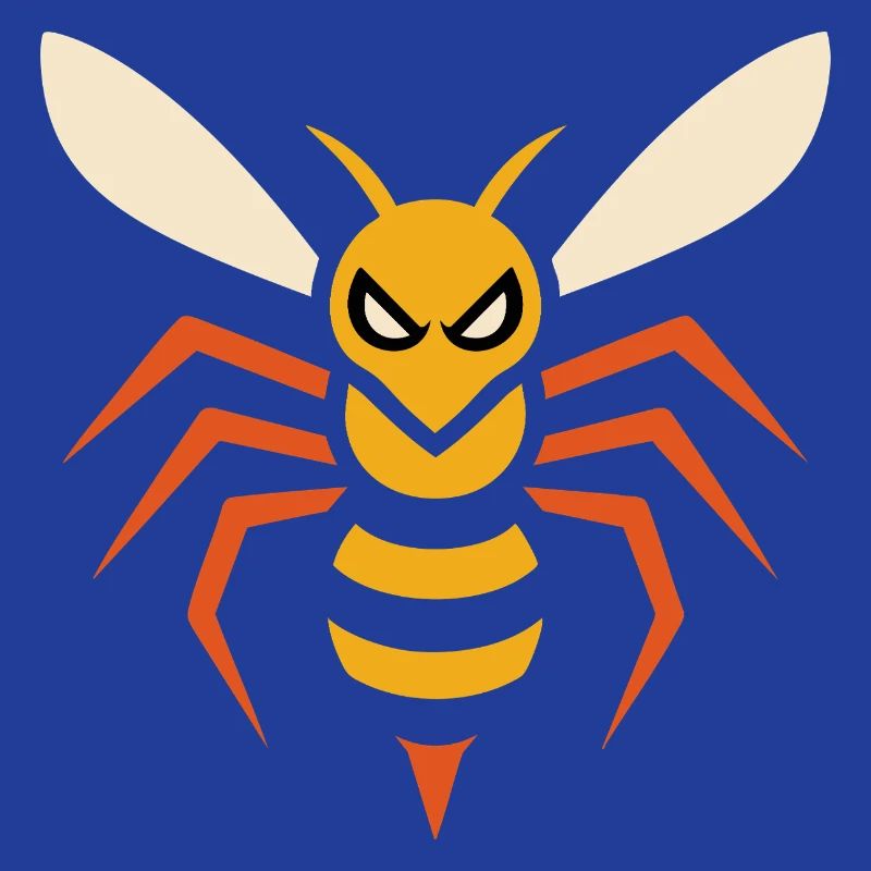 Angry Hornet – angular insect graphic
