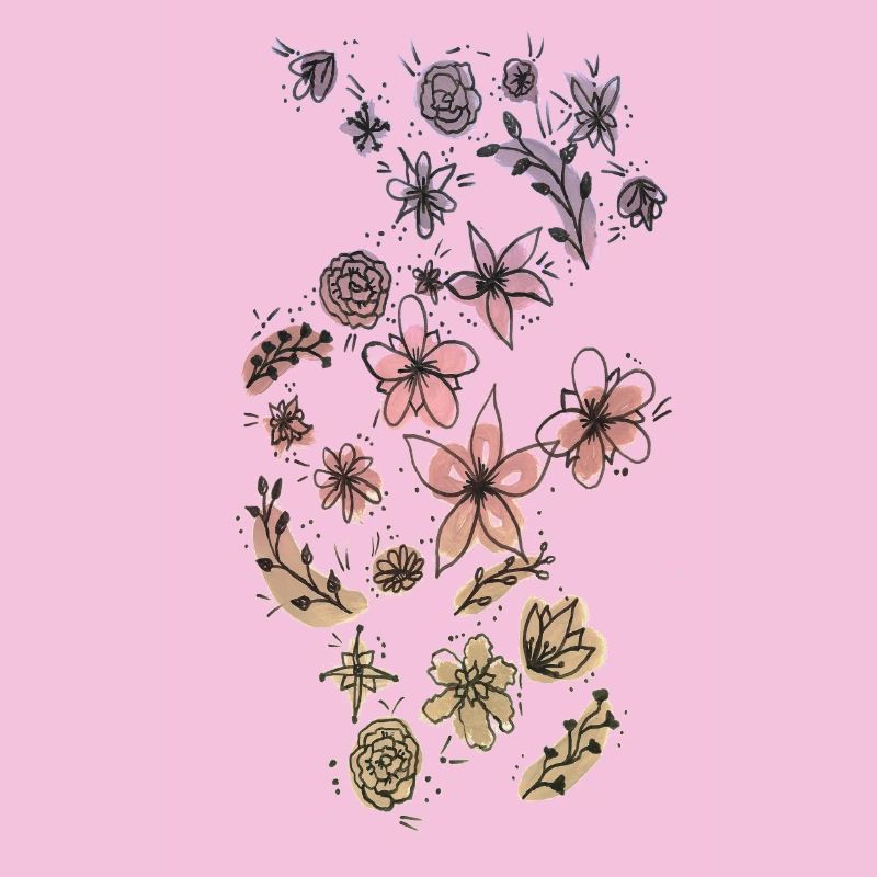 Prairie de fleurs colorée