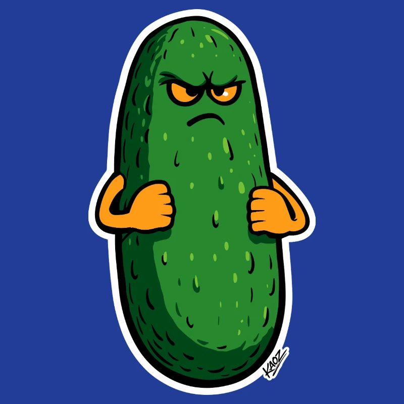 Grumpy Pickle Mascot
