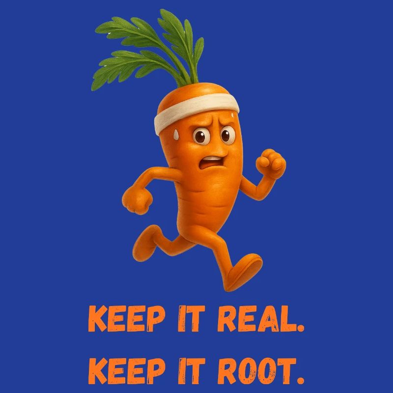 Carrot Runner – Keep It Real Root Caricature