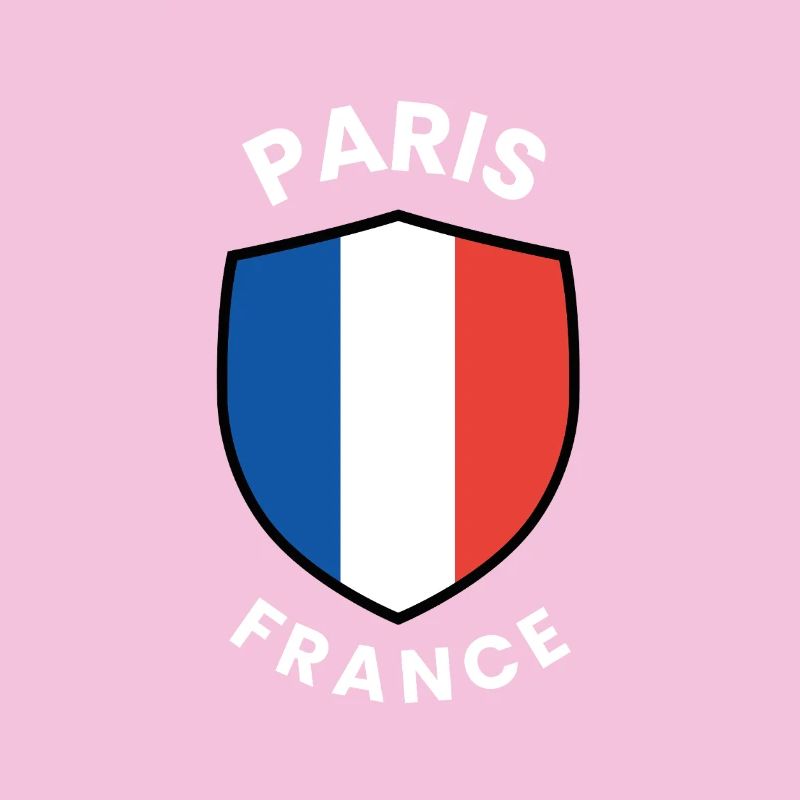 Paris Flag Shield Emblem