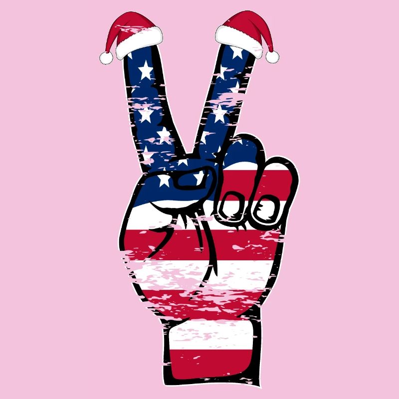 Symbole de paix de Noël drapeau des États-Unis utilisé