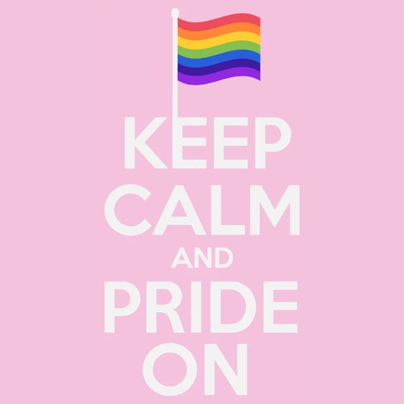 Keep Calm Pride On Rainbow Flag Design